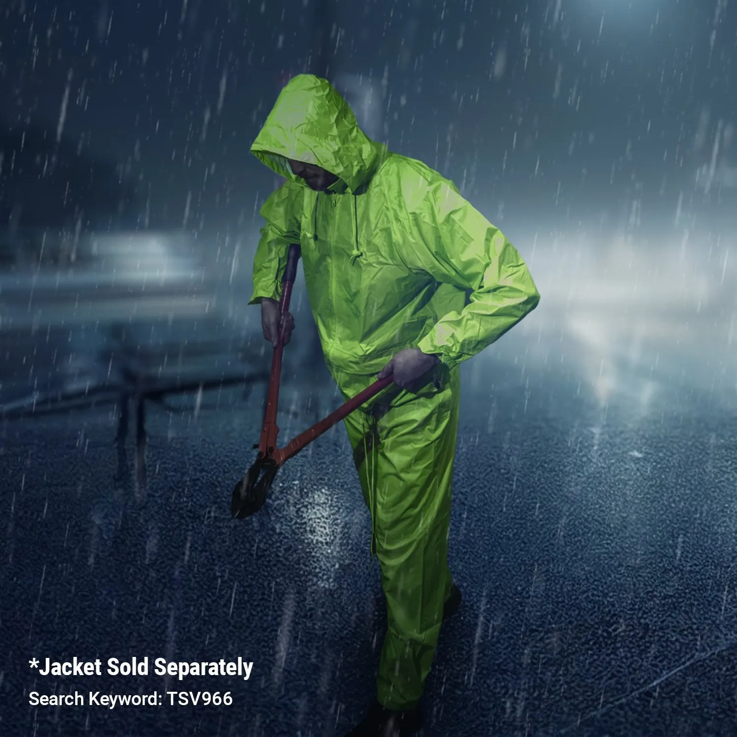 High Visibility Classic Rain Pants - Lime - Small
