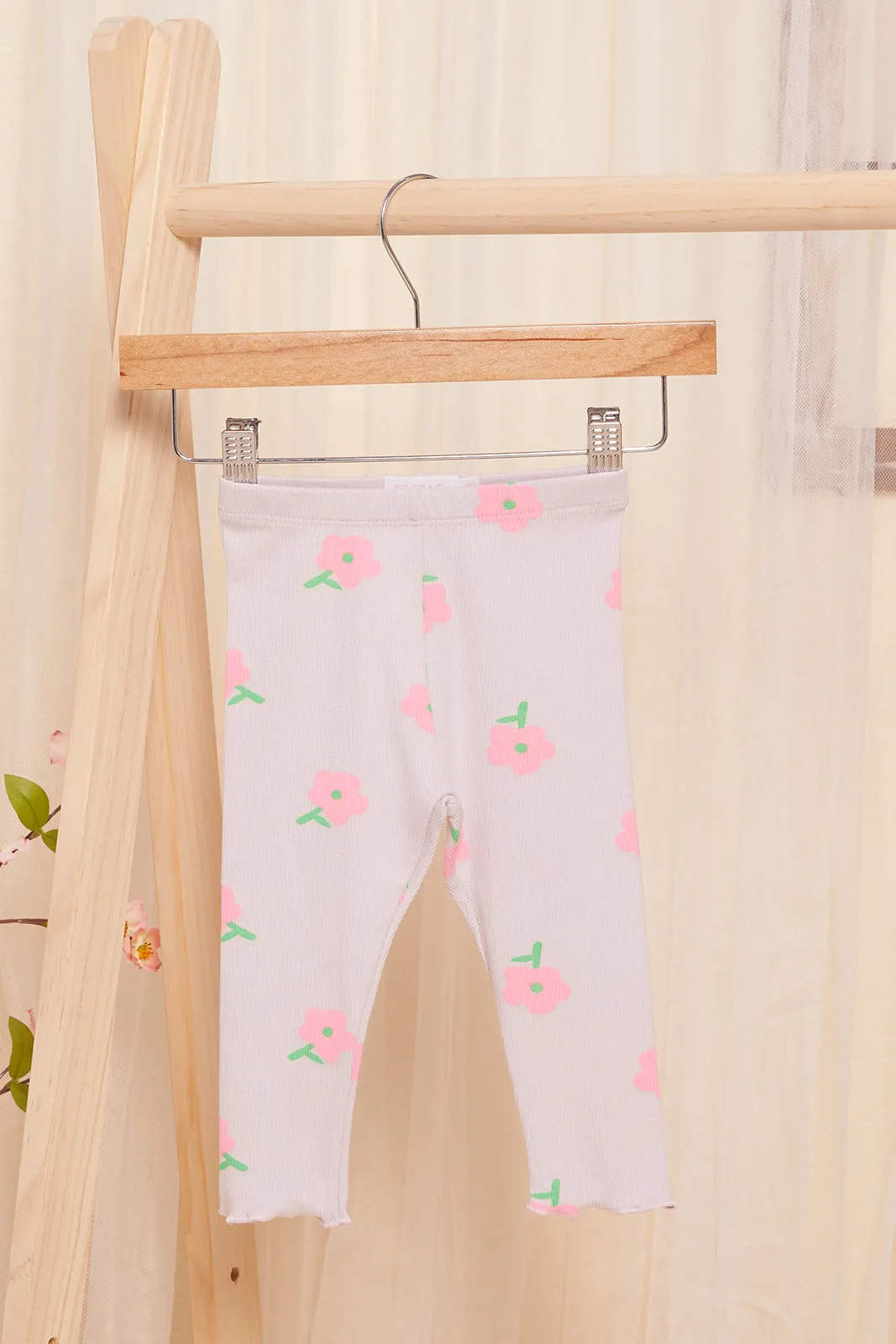 Infant Girls Lilac Floral Print Set (2 Piece)
