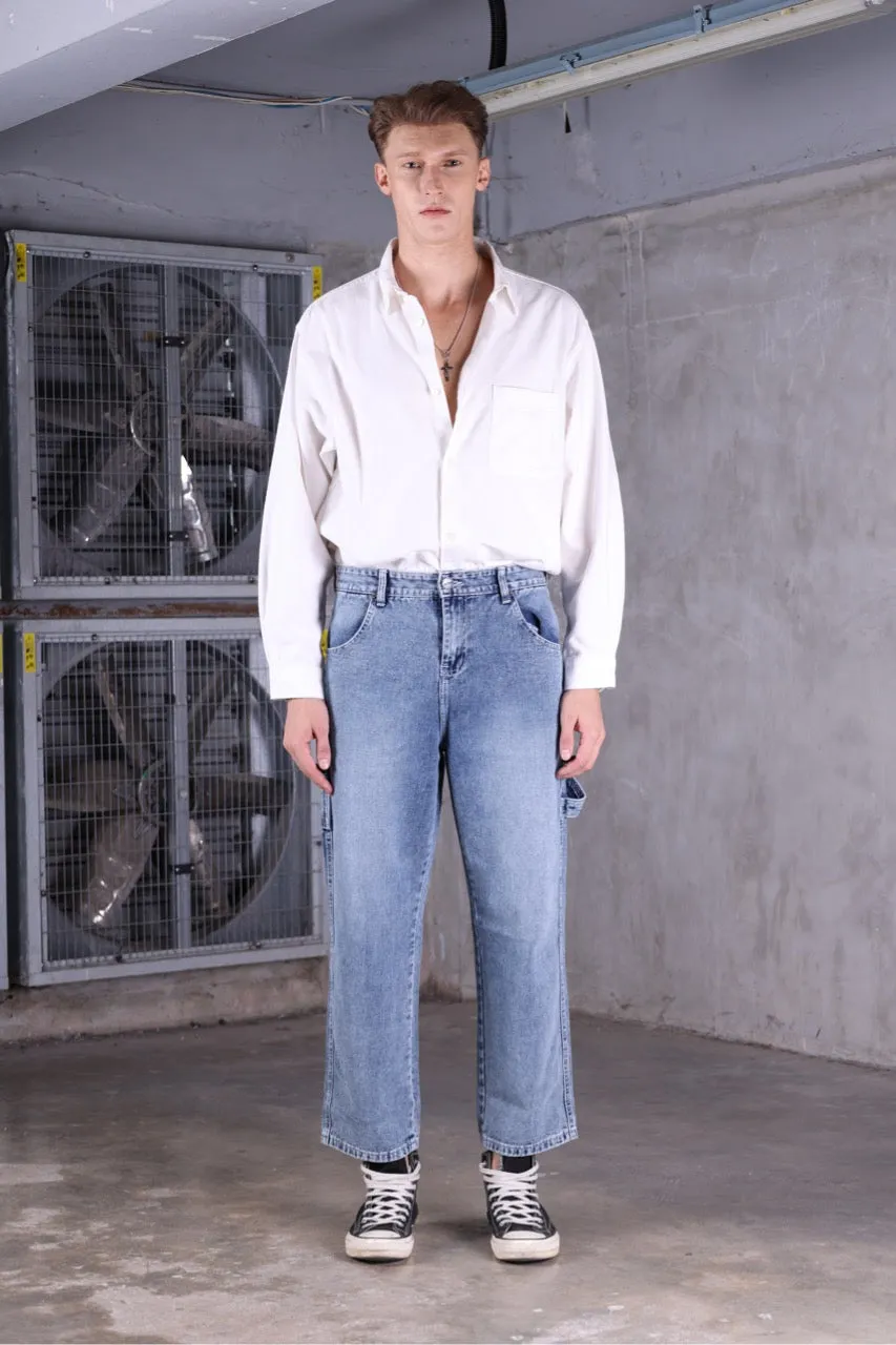 Jack Russel - Men Jeans - Handwerk J-CPT Straight Fit Medium Blue White Fading