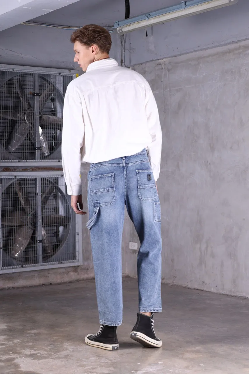 Jack Russel - Men Jeans - Handwerk J-CPT Straight Fit Medium Blue White Fading
