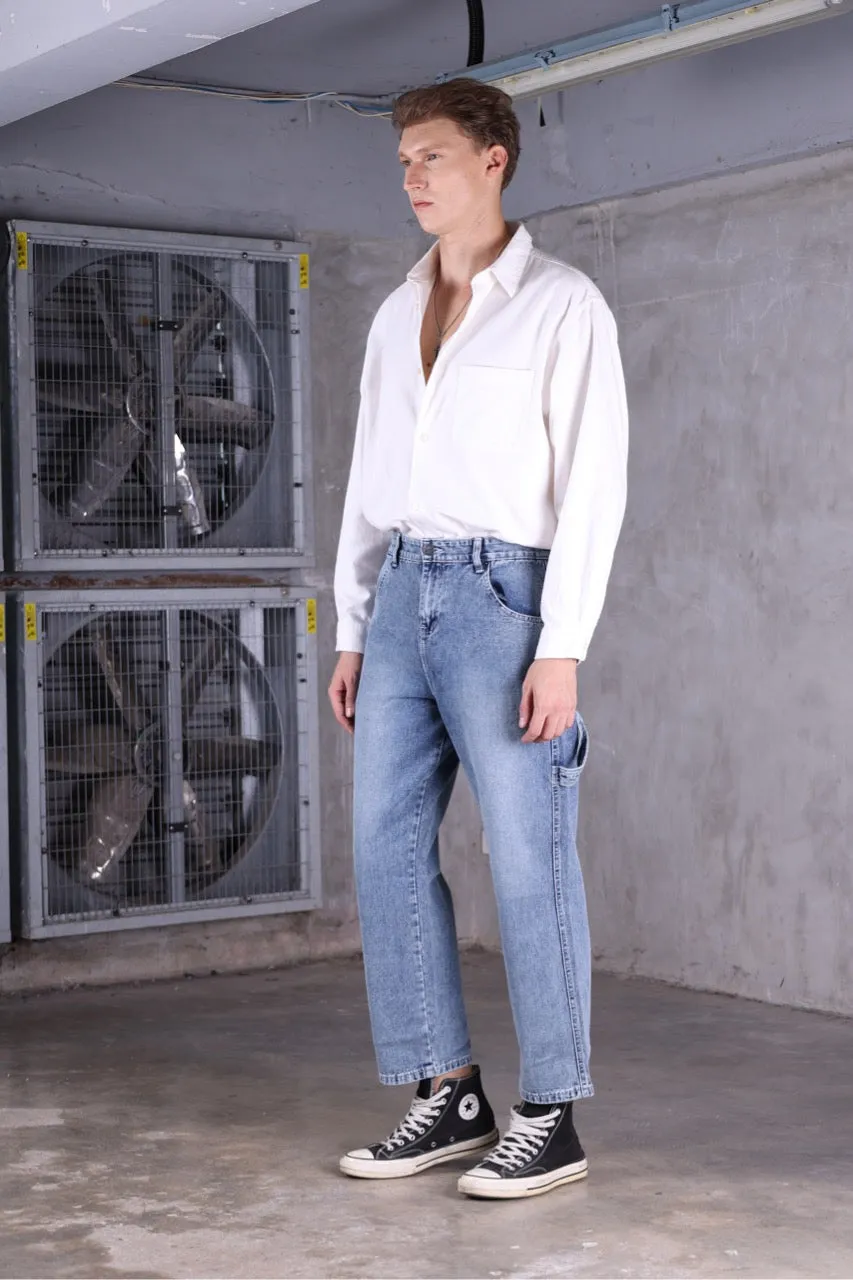 Jack Russel - Men Jeans - Handwerk J-CPT Straight Fit Medium Blue White Fading