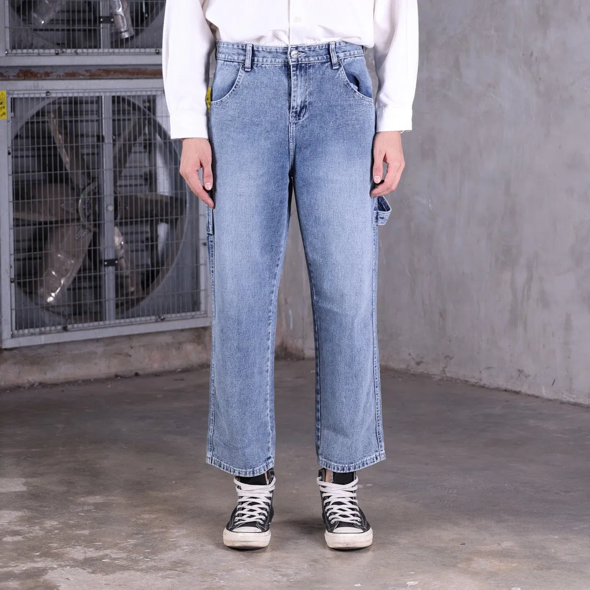 Jack Russel - Men Jeans - Handwerk J-CPT Straight Fit Medium Blue White Fading