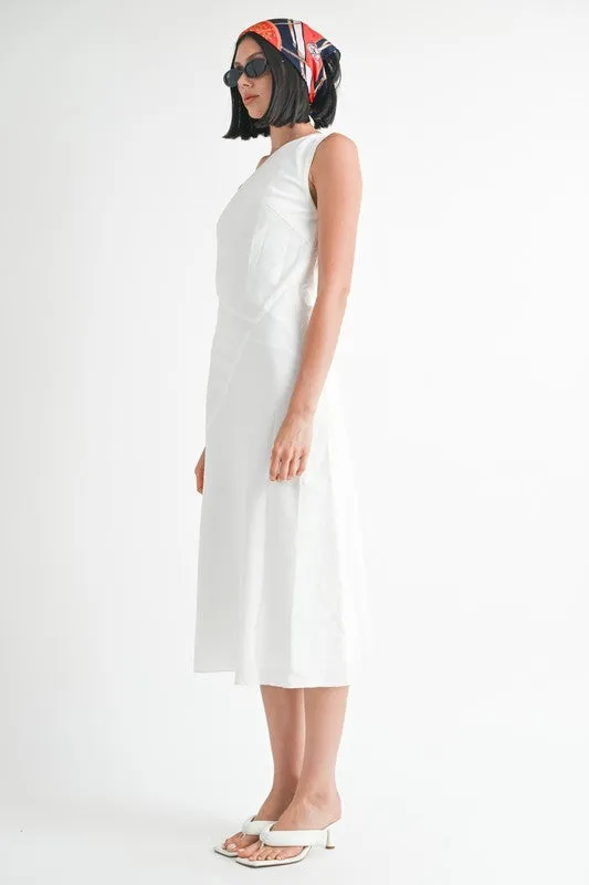 kesley ONE SHOULDER MID LINEN DRESS