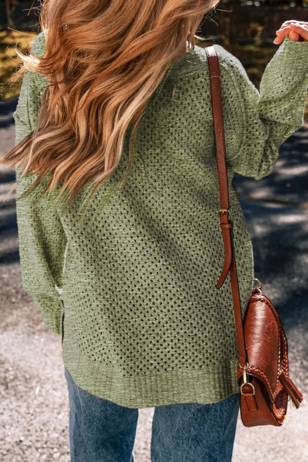 kesley V-Neck Dropped Shoulder Long Sleeve Sweater