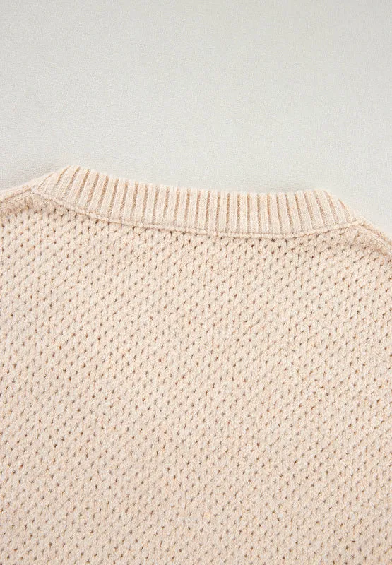 kesley V-Neck Dropped Shoulder Long Sleeve Sweater