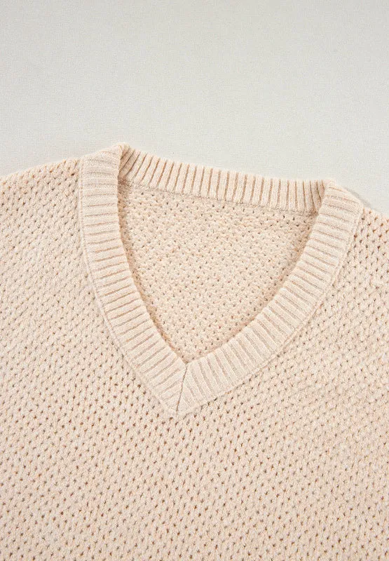 kesley V-Neck Dropped Shoulder Long Sleeve Sweater