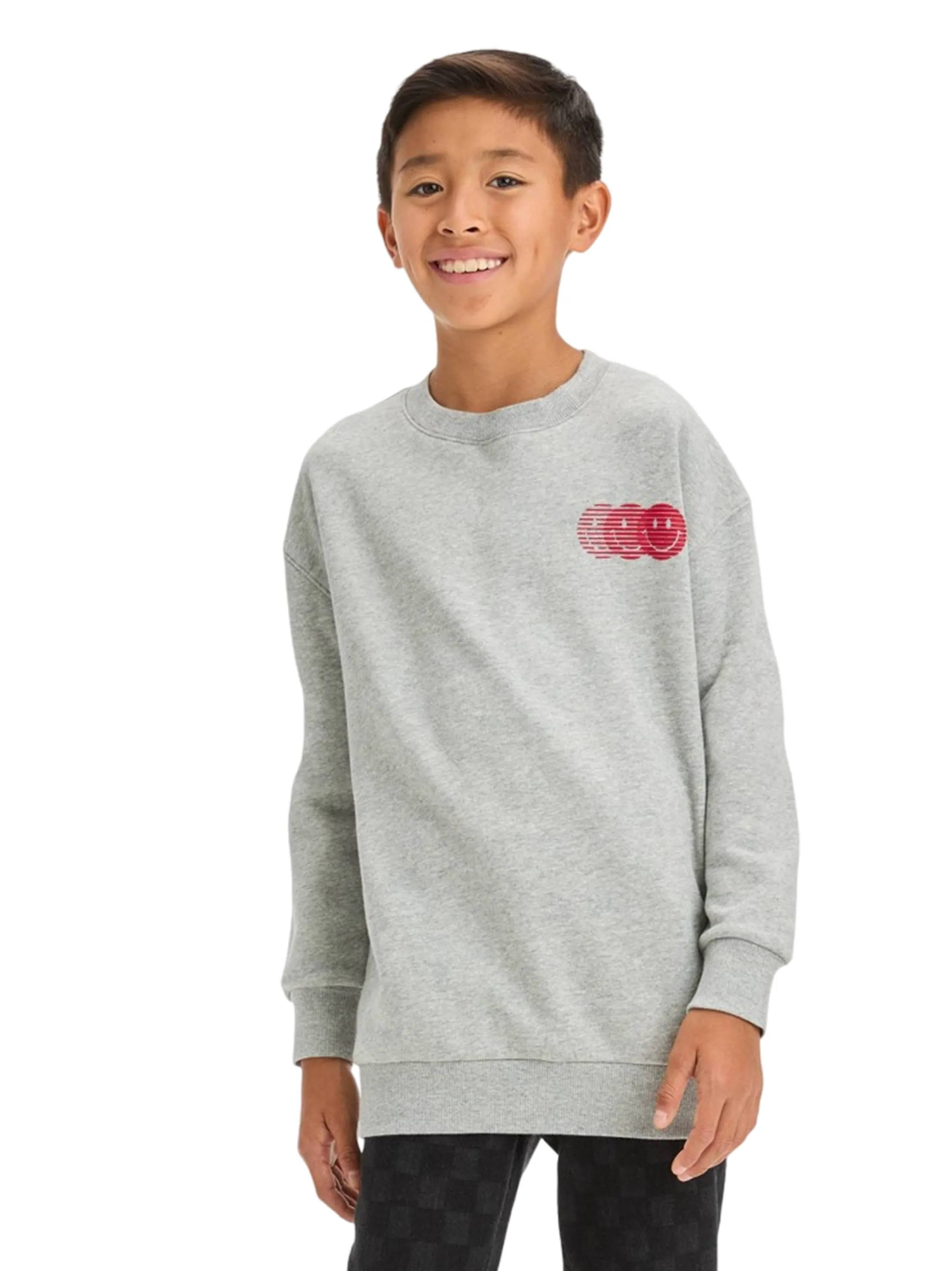 Kids Boy's Graphic Printed Sweaters,Grey