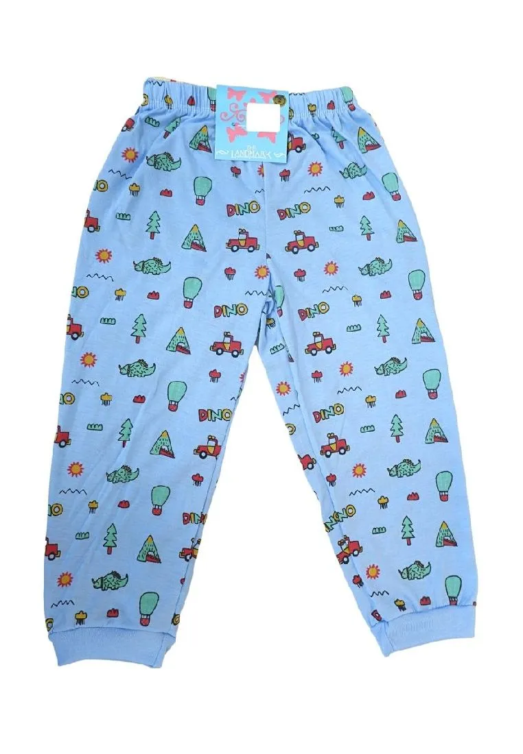 Landmark 2 in 1 Pajama Pants Band Dinosaur,Sun and Football, Sports - Blue/Light Yellow