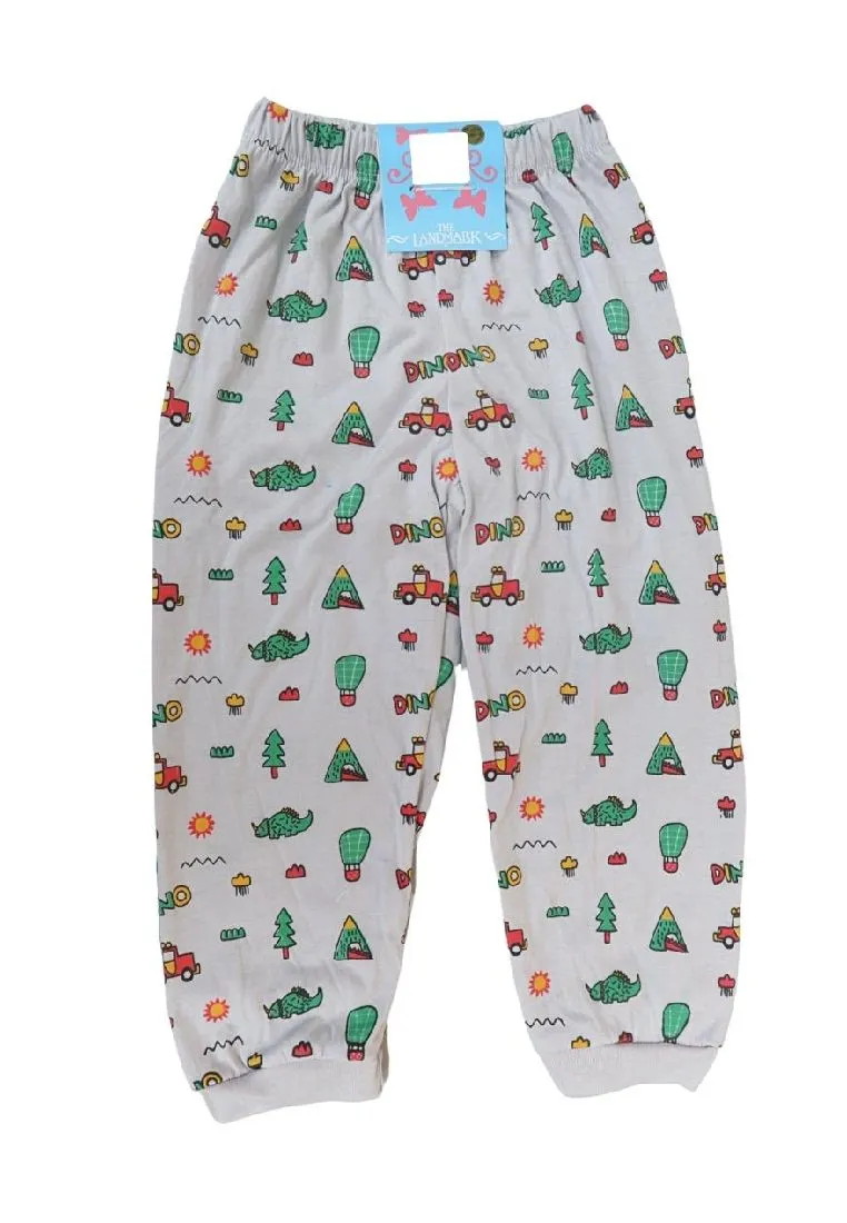 Landmark 2 in 1 Pajama Pants Band Dinosaur,Sun and Football, Sports - Light Gray/Dark Blue