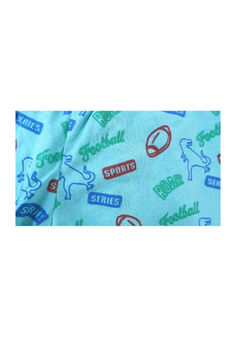Landmark 2 in 1 Pajama Pants Band Dinosaur,Sun and Football, Sports - Light Gray/Dark Blue