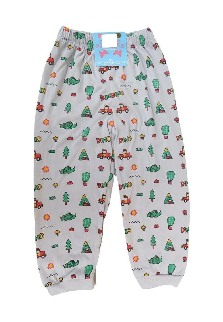Landmark 2 in 1 Pajama Pants Band Dinosaur,Sun and Football, Sports - Light Gray/Dark Blue