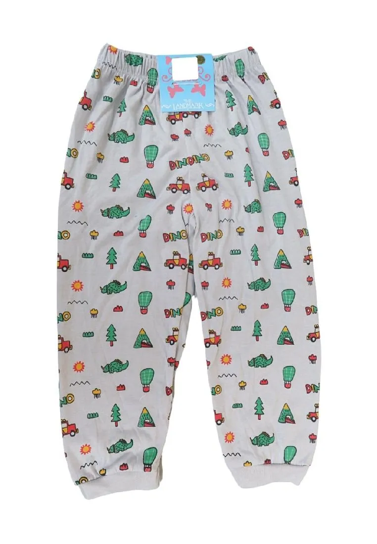 Landmark 2 in 1 Pajama Pants Band Dinosaur,Sun and Football, Sports - Light Gray/Dark Blue