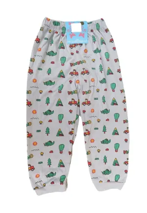 Landmark 2 in 1 Pajama Pants Band Dinosaur,Sun and Football, Sports - Light Gray/Dark Blue