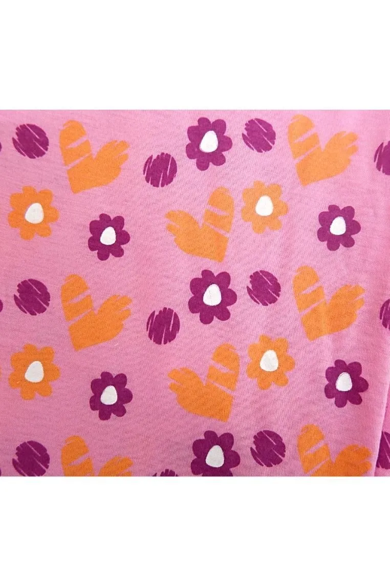 Landmark Pajama Pants Butterfly, Flower and Heart 2 in 1 - Lilac/Pink