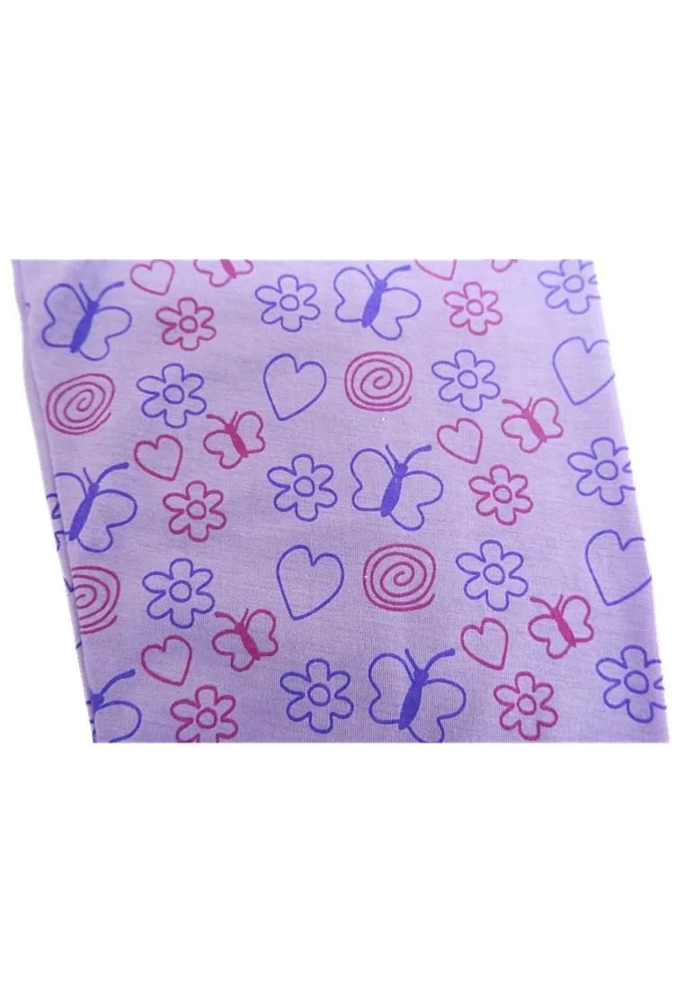 Landmark Pajama Pants Butterfly, Flower and Heart 2 in 1 - Lilac/Pink
