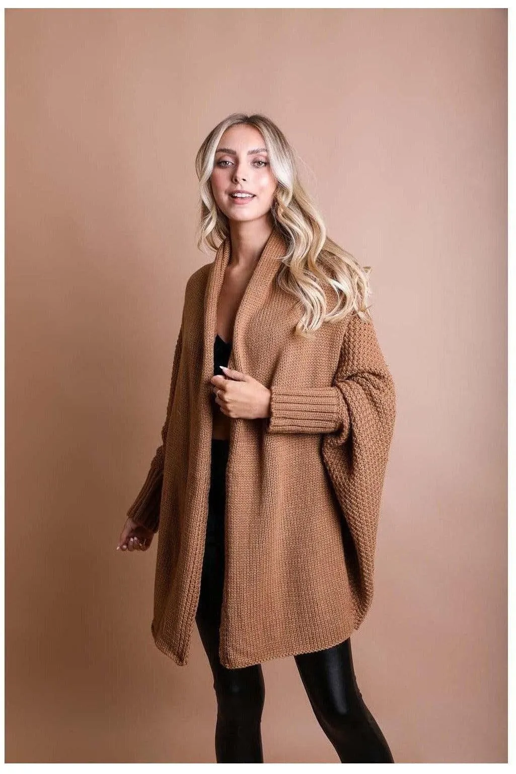 Leto Bat Sleeve Knit Cardigan