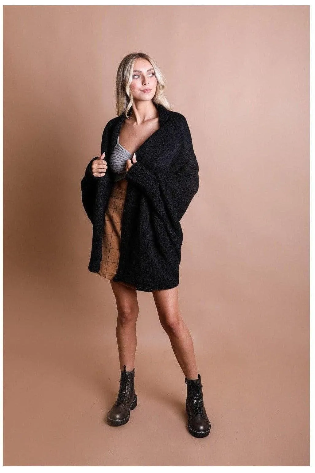 Leto Bat Sleeve Knit Cardigan