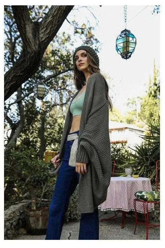 Leto Bat Sleeve Knit Cardigan