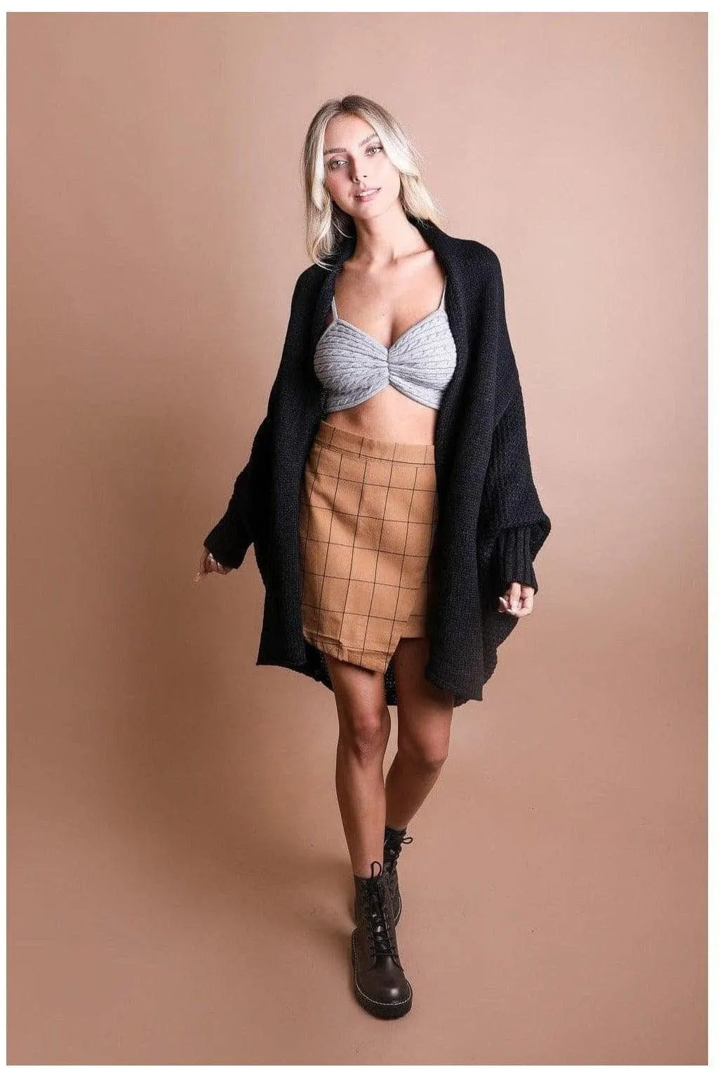 Leto Bat Sleeve Knit Cardigan