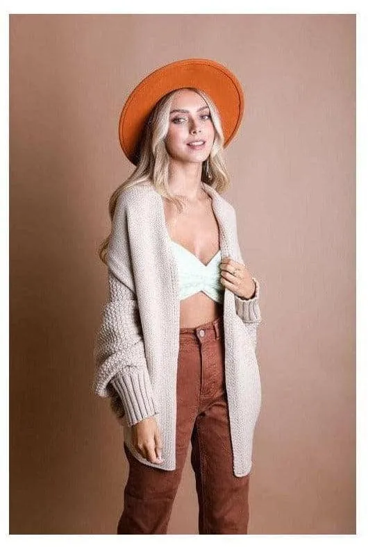 Leto Bat Sleeve Knit Cardigan