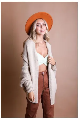 Leto Bat Sleeve Knit Cardigan