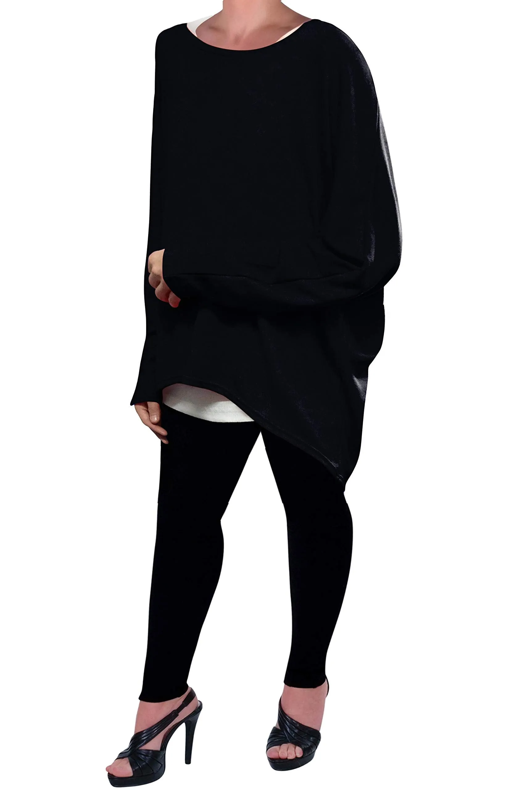 Loose Baggy Oversized Women's Long Sweater Tunic Top Jumper