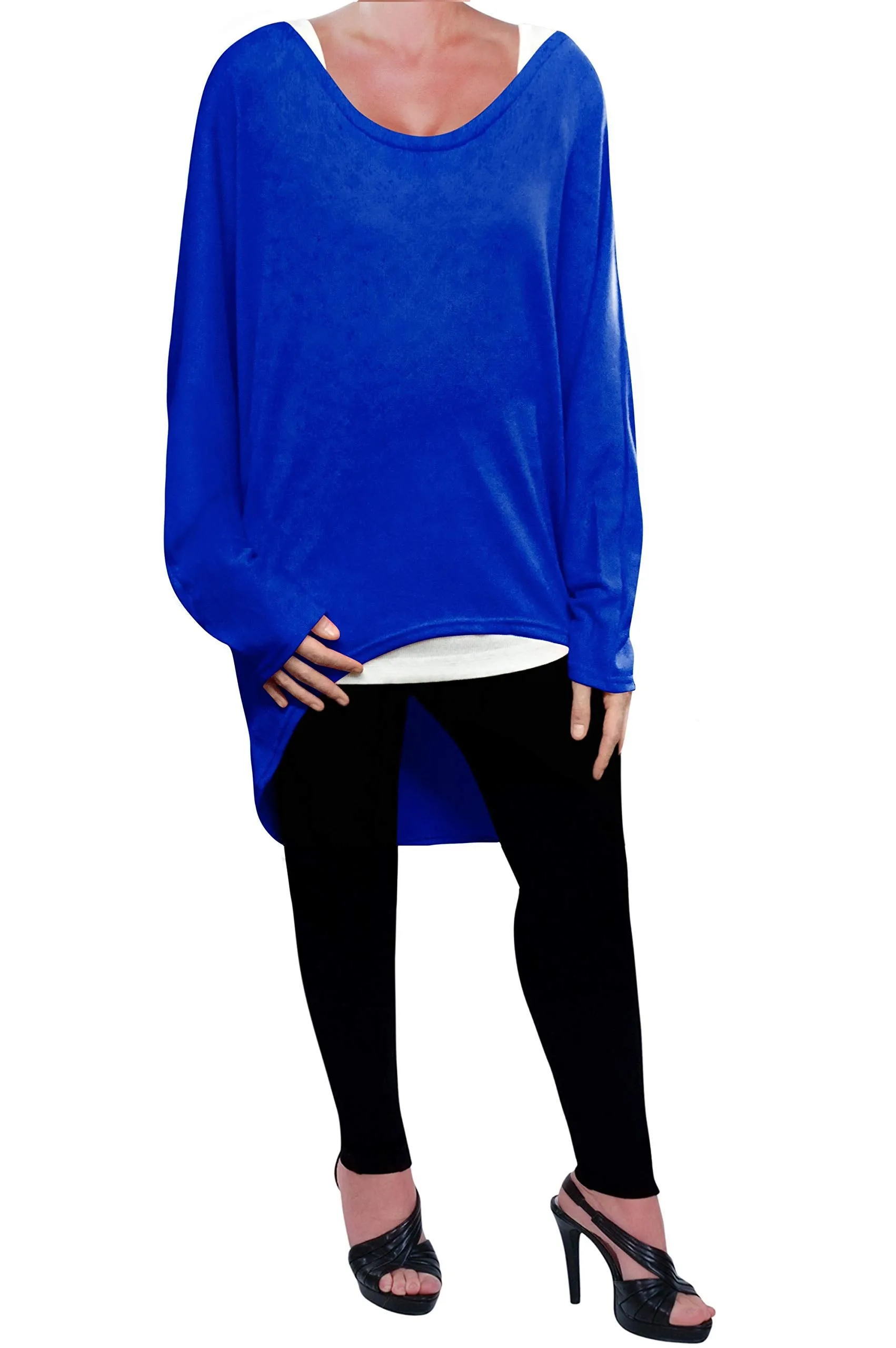 Loose Baggy Oversized Women's Long Sweater Tunic Top Jumper