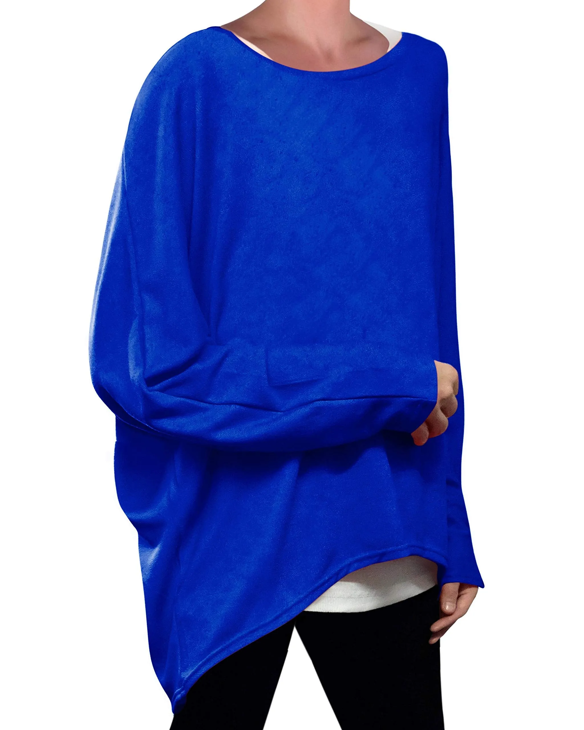 Loose Baggy Oversized Women's Long Sweater Tunic Top Jumper
