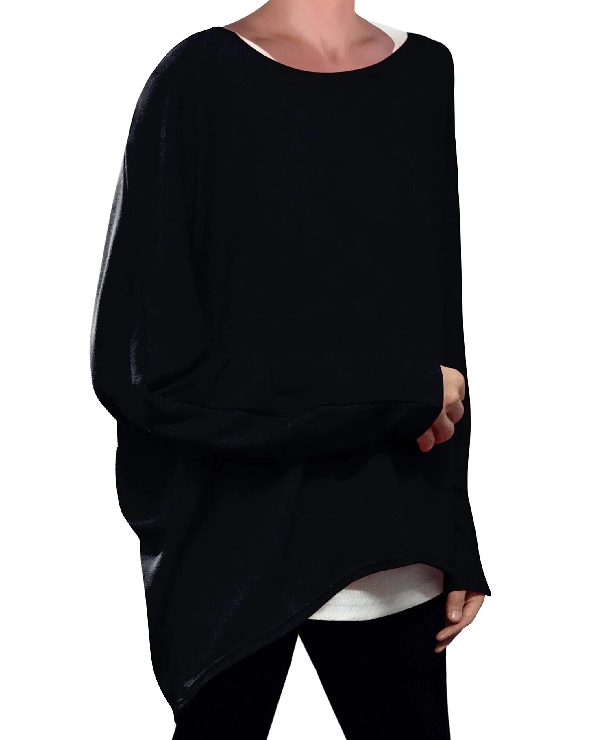 Loose Baggy Oversized Women's Long Sweater Tunic Top Jumper