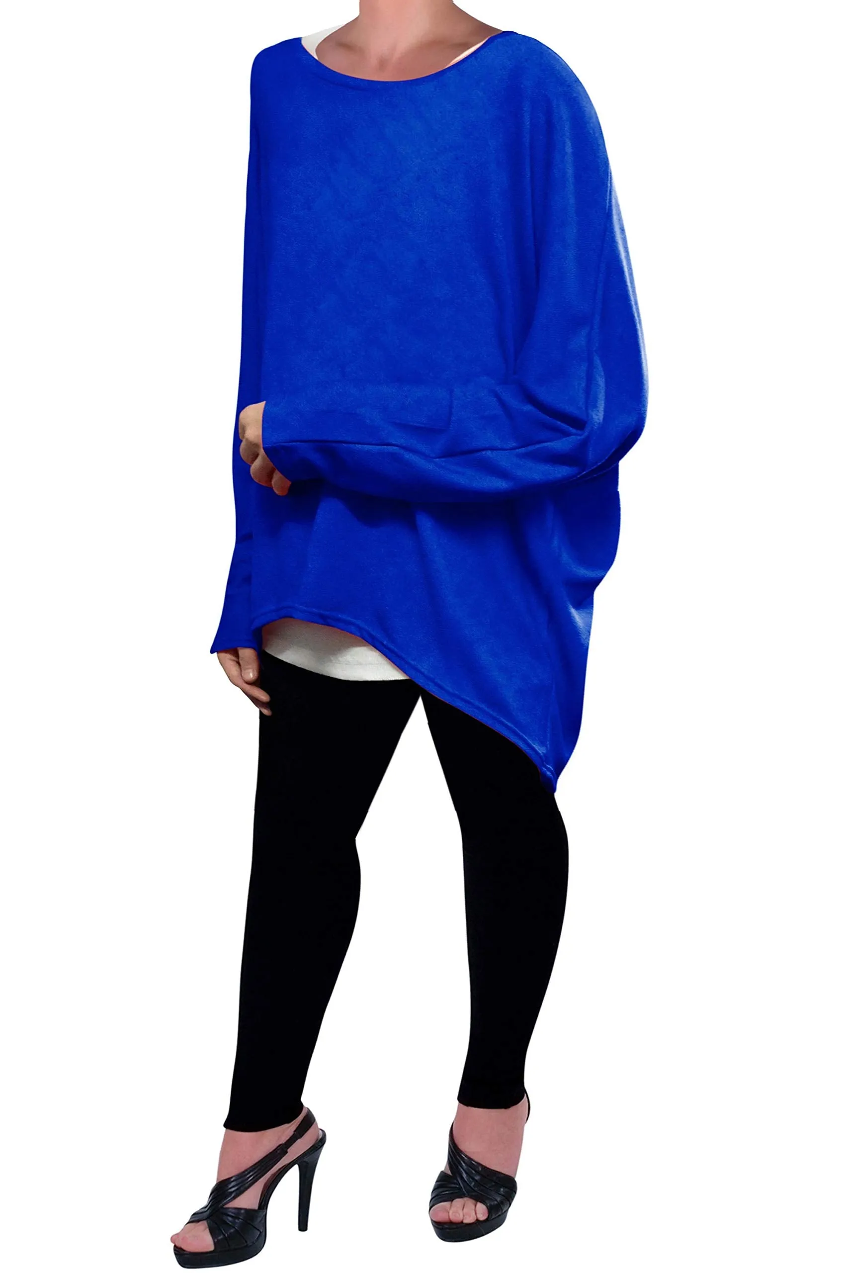 Loose Baggy Oversized Women's Long Sweater Tunic Top Jumper