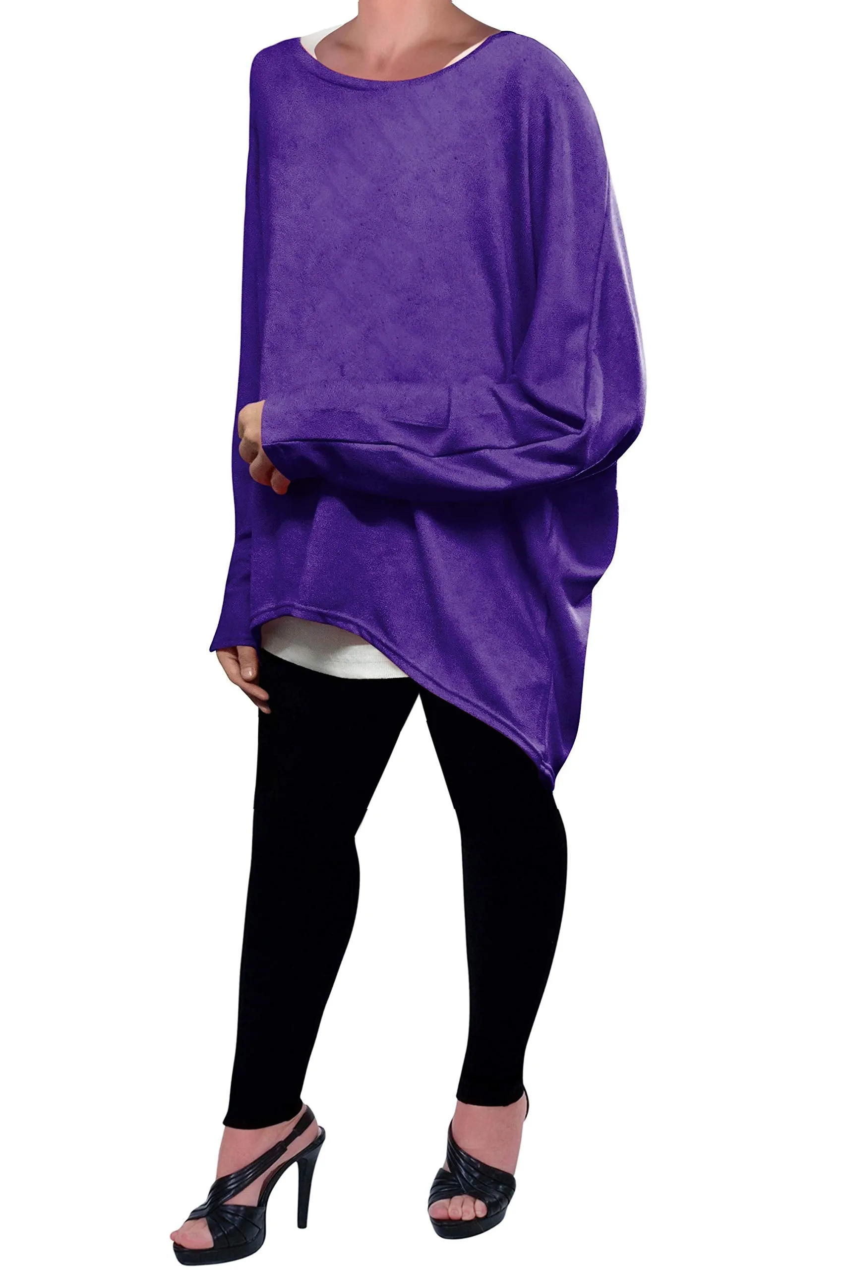 Loose Baggy Oversized Women's Long Sweater Tunic Top Jumper