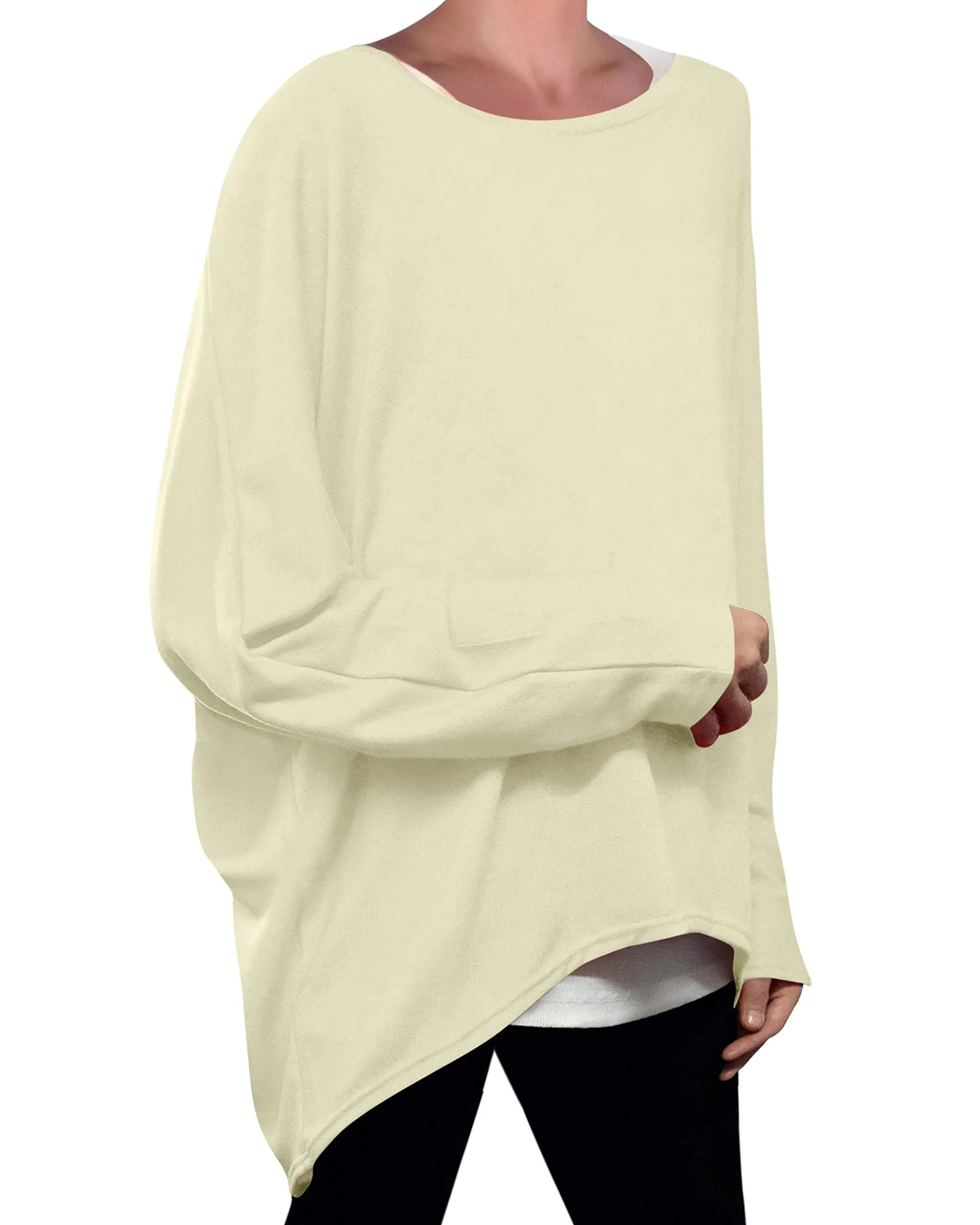 Loose Baggy Oversized Women's Long Sweater Tunic Top Jumper