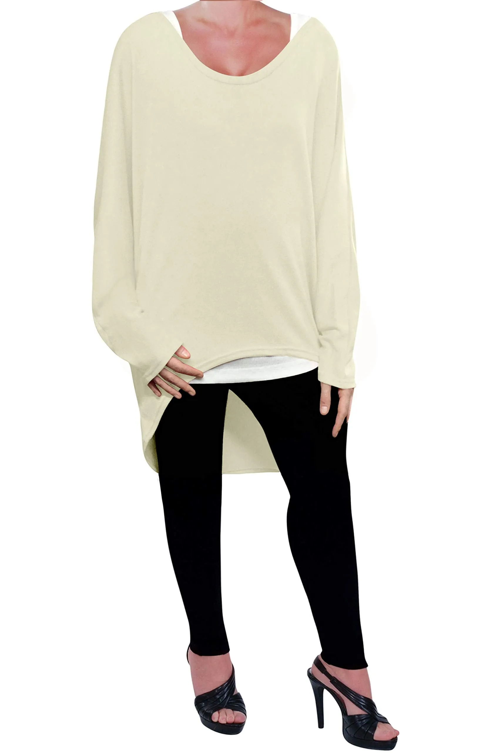 Loose Baggy Oversized Women's Long Sweater Tunic Top Jumper