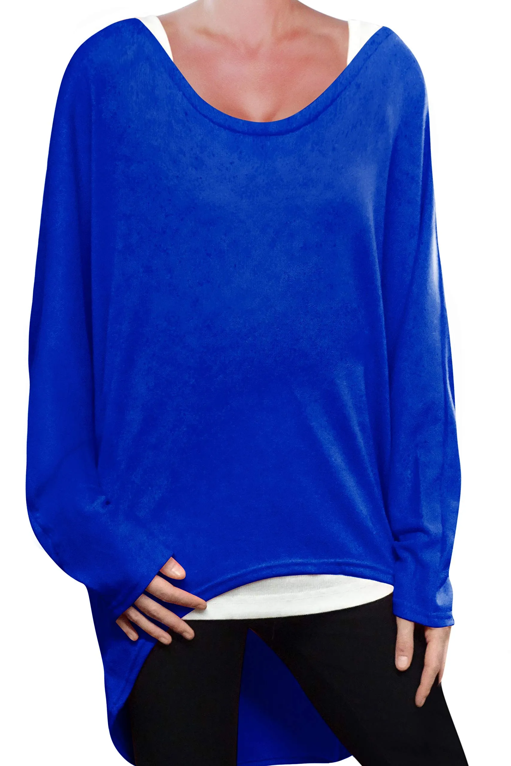Loose Baggy Oversized Women's Long Sweater Tunic Top Jumper