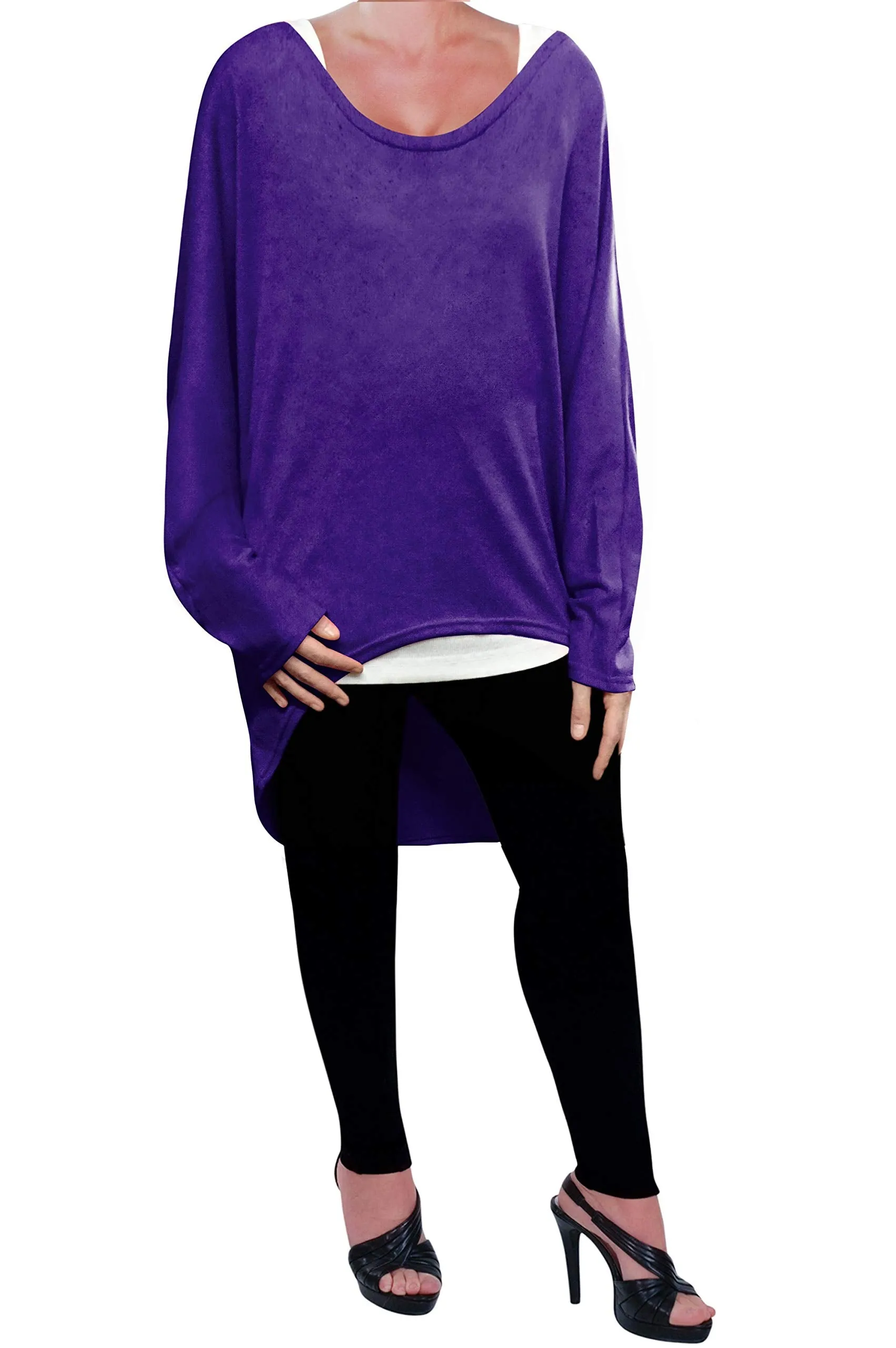 Loose Baggy Oversized Women's Long Sweater Tunic Top Jumper