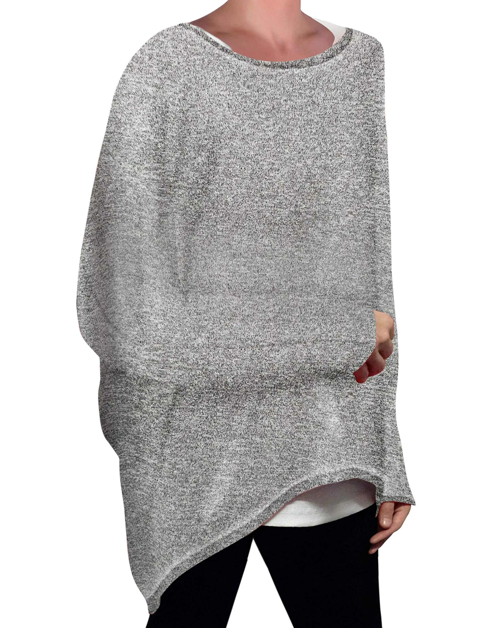 Loose Baggy Oversized Women's Long Sweater Tunic Top Jumper
