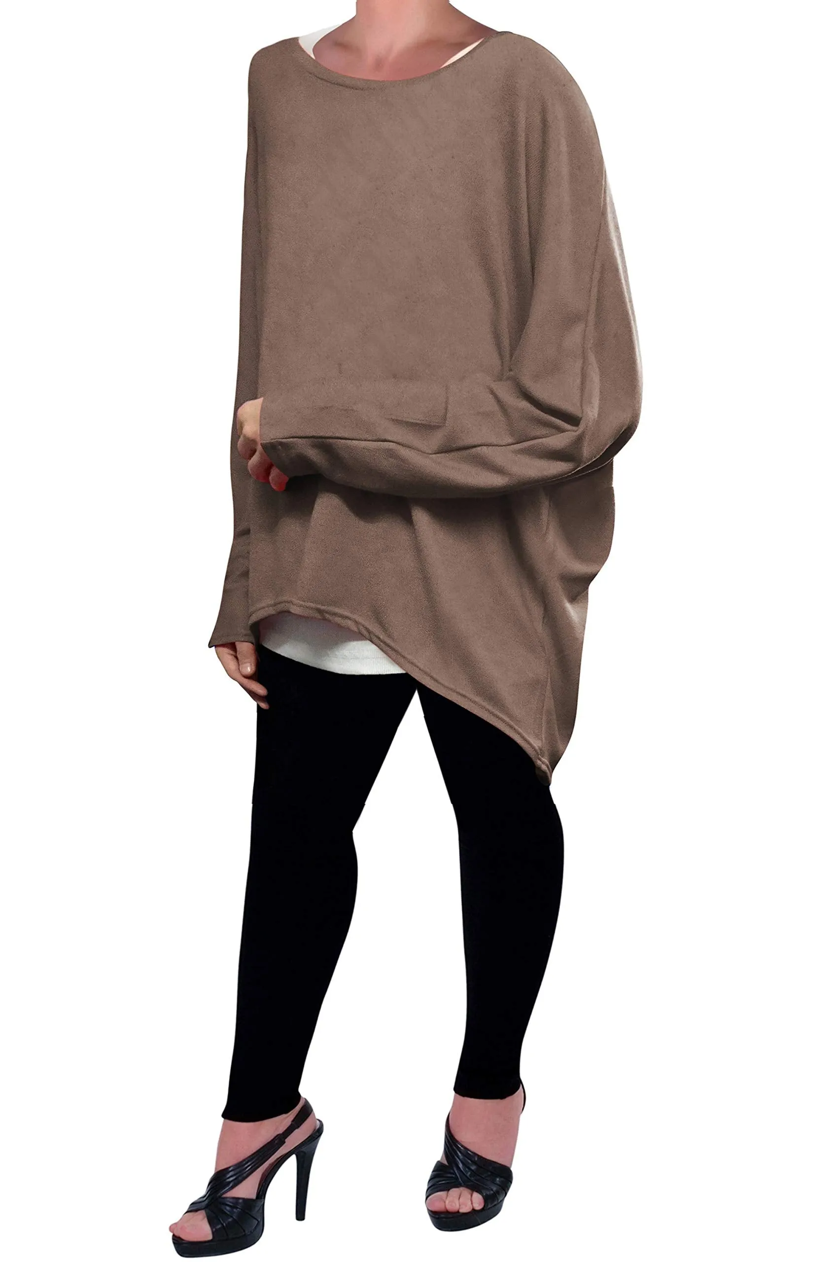 Loose Baggy Oversized Women's Long Sweater Tunic Top Jumper