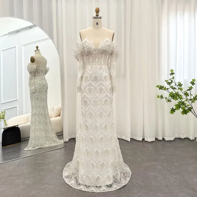 Luxury  Mermaid Off Shoulder Evening Dress SS371