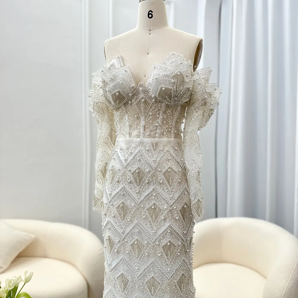 Luxury  Mermaid Off Shoulder Evening Dress SS371