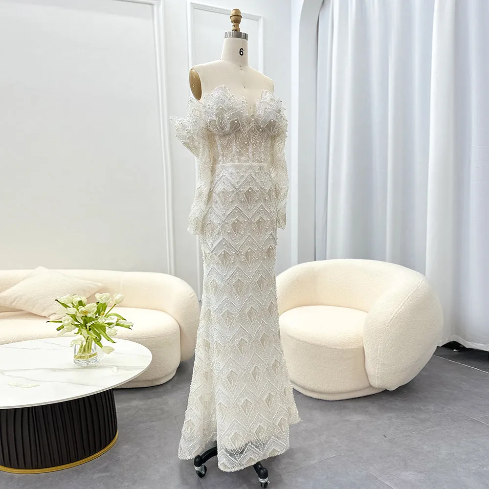 Luxury  Mermaid Off Shoulder Evening Dress SS371