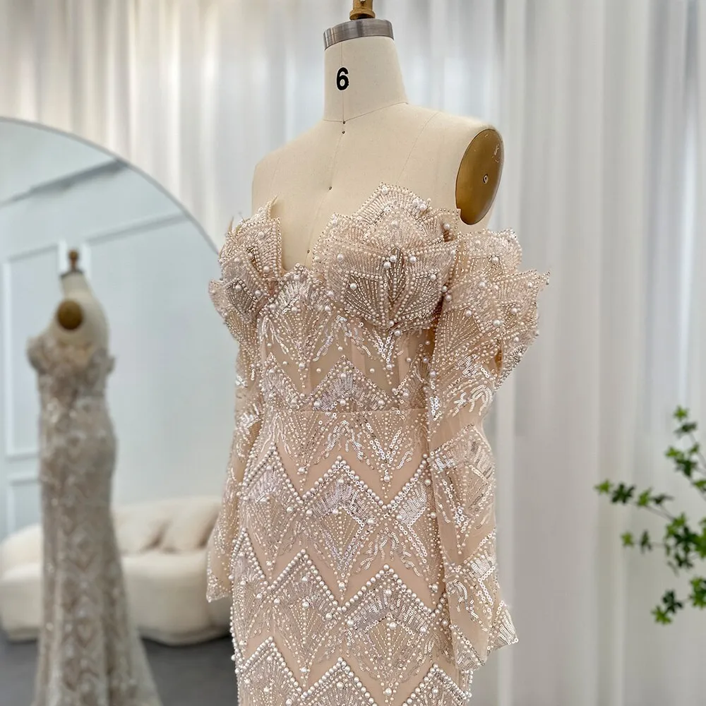Luxury  Mermaid Off Shoulder Evening Dress SS371