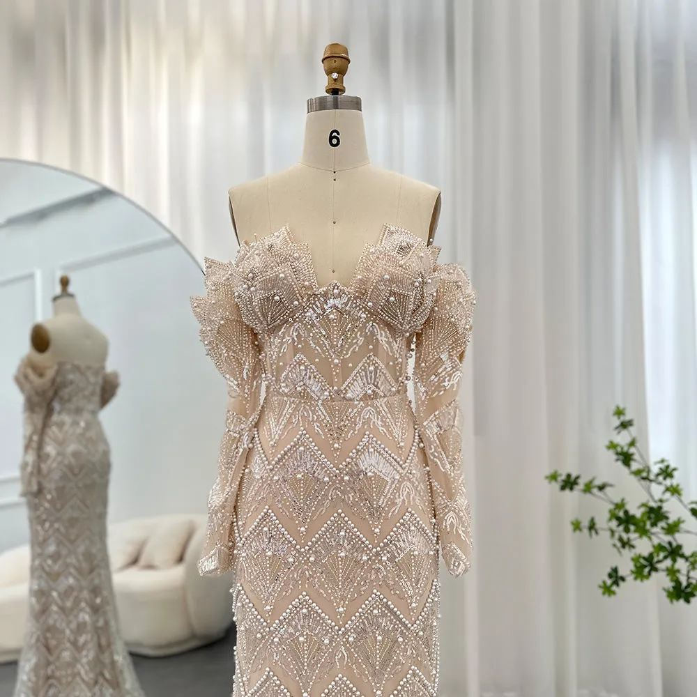 Luxury  Mermaid Off Shoulder Evening Dress SS371