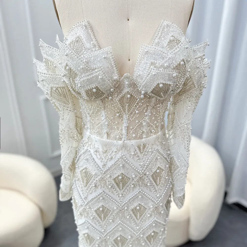 Luxury  Mermaid Off Shoulder Evening Dress SS371