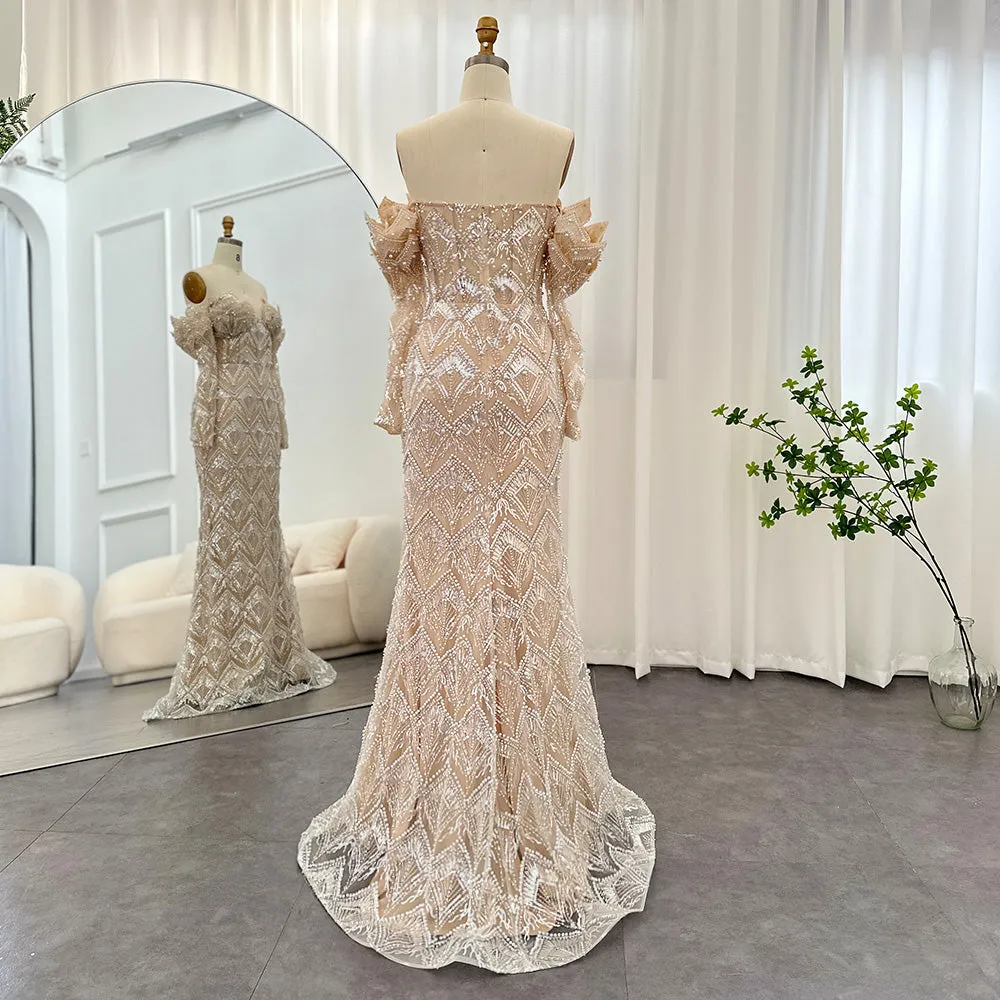 Luxury  Mermaid Off Shoulder Evening Dress SS371