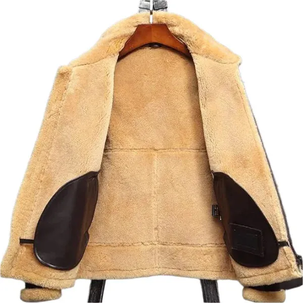 Men's B-3 Faux Shearling Thermal Leather Jacket