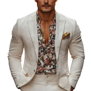 Men's Classic Casual Single-Breasted Slim Fit Corduroy Blazer 21138290K