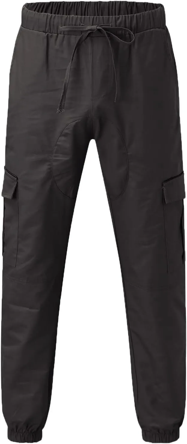 Mens Workout Cargo Sweatpants Warm Fleece Heavyweight Gym Athletic Running Track 5 Pocket Winter Sweat Pants Athletic