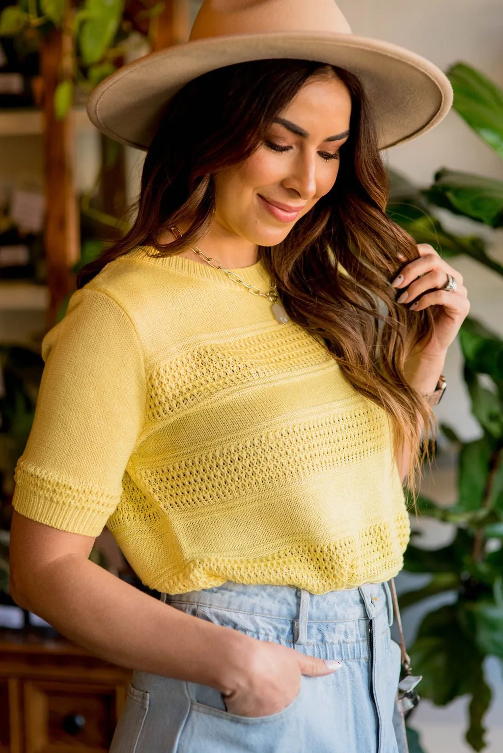 Mixed Knit Tee
