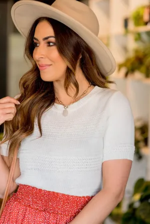Mixed Knit Tee