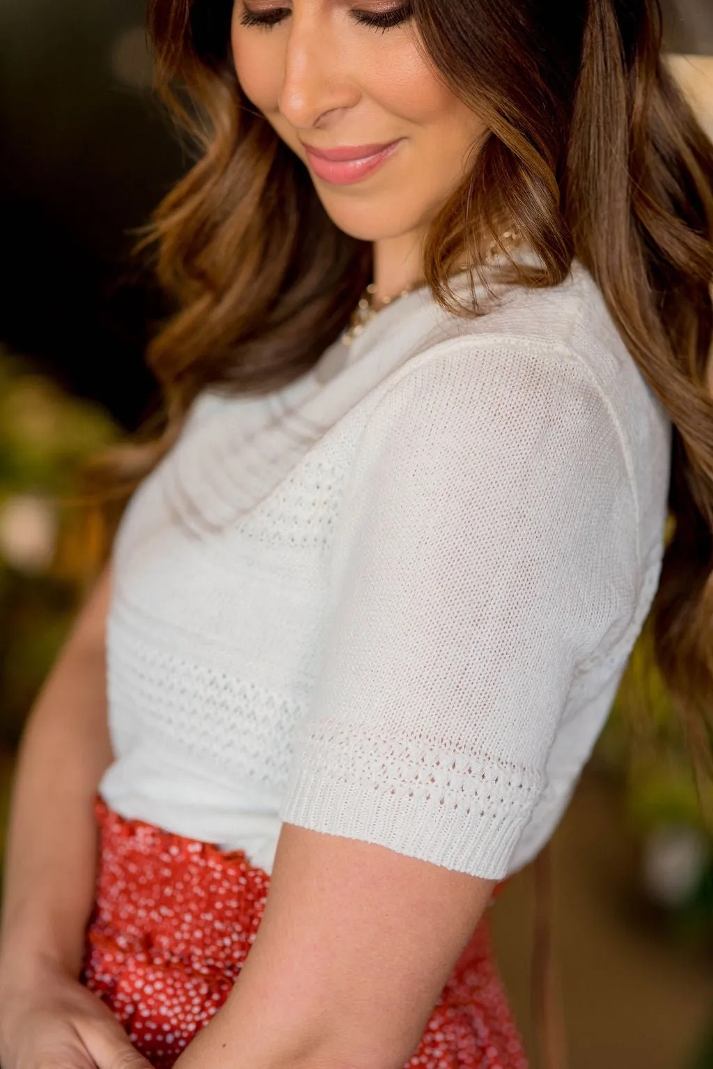 Mixed Knit Tee